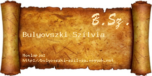Bulyovszki Szilvia névjegykártya